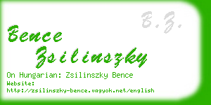 bence zsilinszky business card